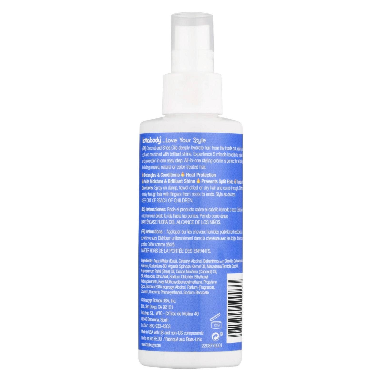 Lottabody Coconut Shea Oil 5N1 Stylng Cream, 5.1 Oz.