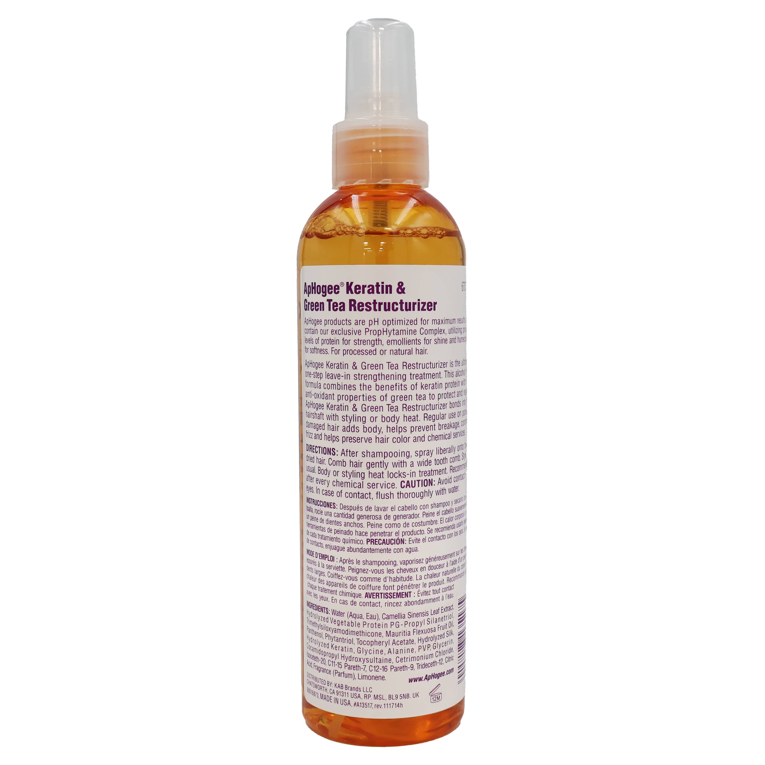 ApHogee Keratin and Green Tea Restructurizer, 8 Oz