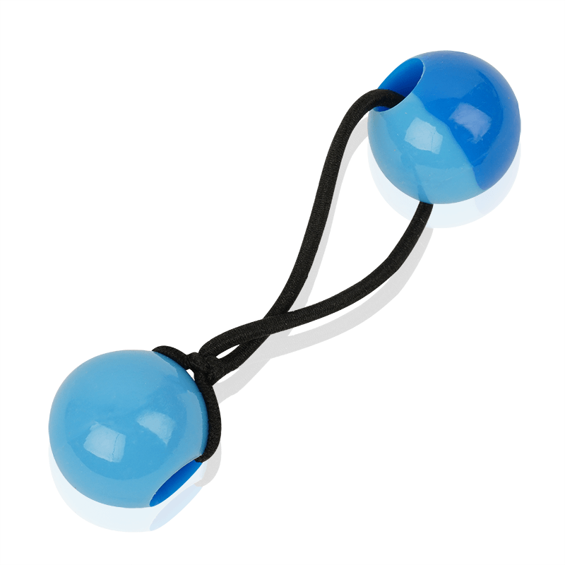Joy Twin Beads Ponytailers Blue 20mm 8ct