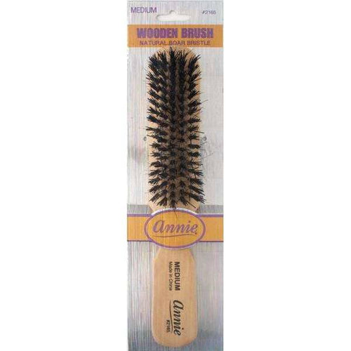 Annie Medium Wooden Brush Boar Bristle 5 Row