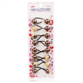 Joy Twin Beads Ponytailers Brown 20mm 8ct
