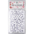 Joy Large Hair Beads 240Ct White