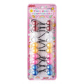 Joy Twin Beads Ponytailers 10Ct Clear Red, White, Pink, Blue