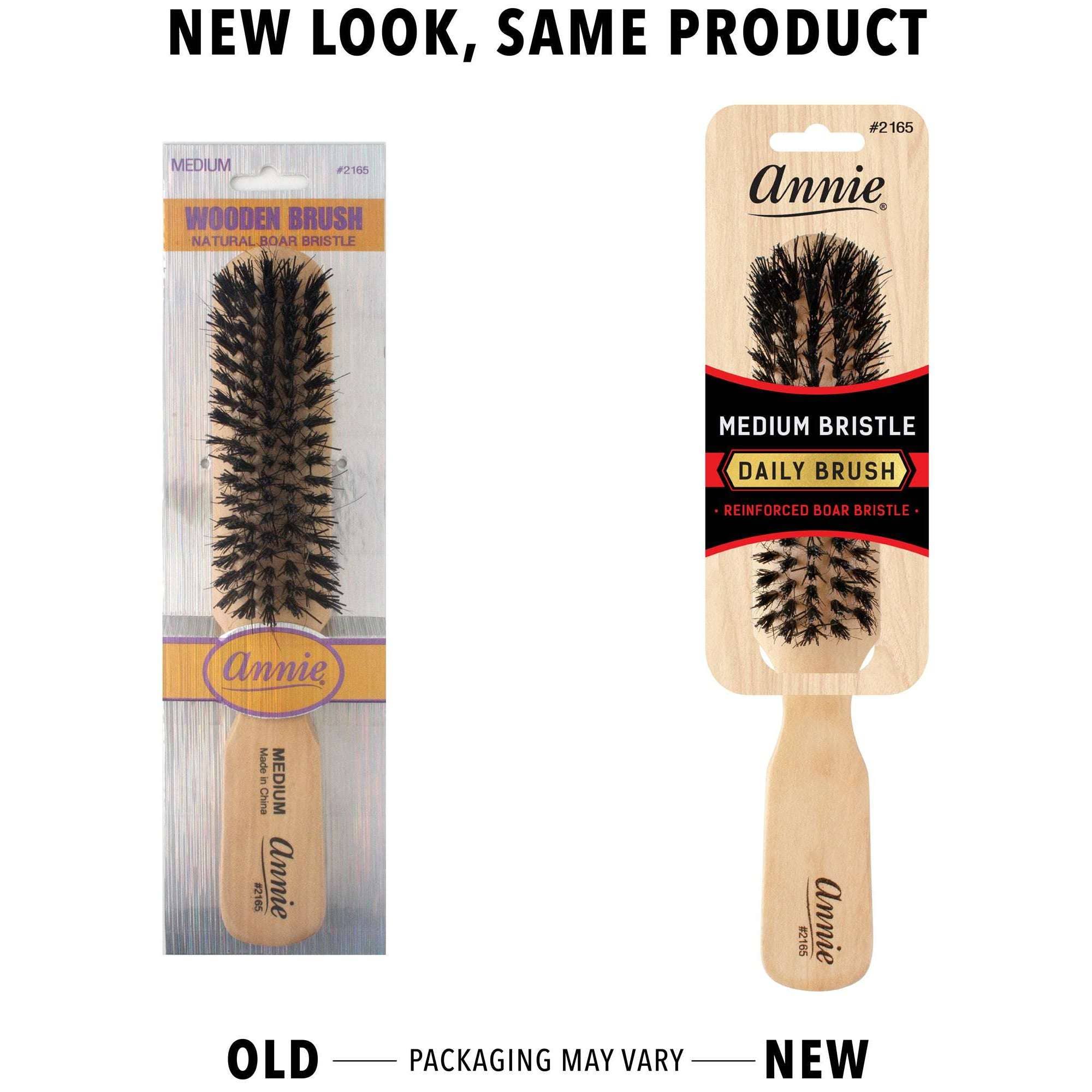 Annie Medium Wooden Brush Boar Bristle 5 Row