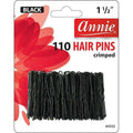 Annie Hair Pins Crimped 1 1/2 Inch, 110 Count, Black