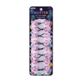 Joy Twin Beads Ponytailer 20mm 8ct Glitter Glow Dark Pink