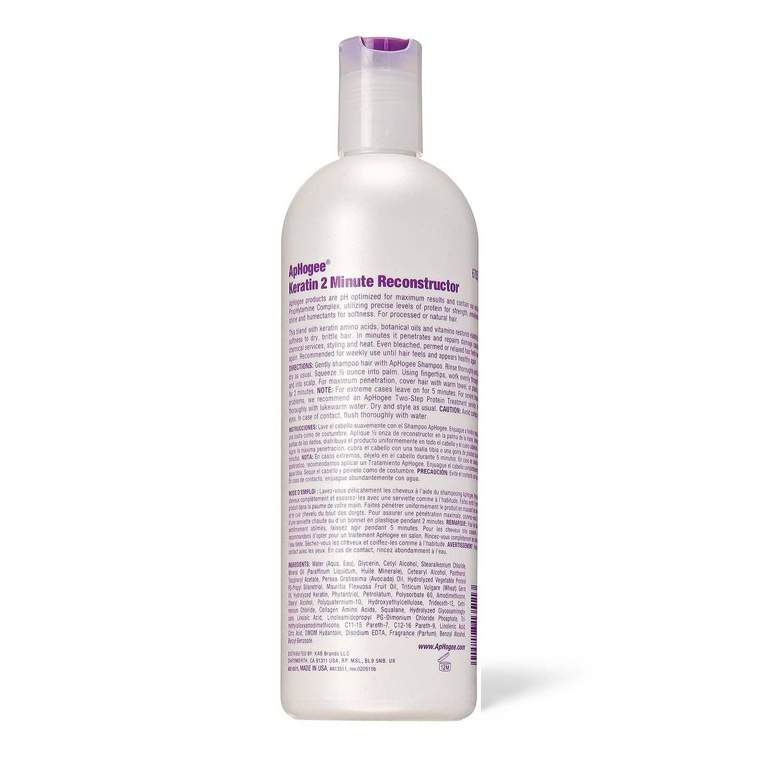 ApHogee Intensive 2 Minute Keratin Reconstructor, 16 Oz